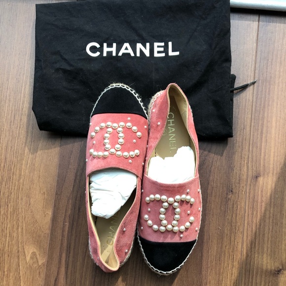 Chanel Espadrille Suede W Pearls - Picture 4 of 9